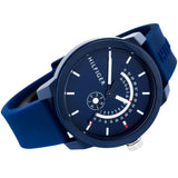 Tommy Hilfiger Denim Quartz Blue Dial Blue Rubber Strap Watch for Men - 1791482 Authentic Buy Shop Now