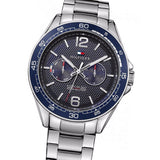 Tommy Hilfiger Erik Chronograph Blue Dial Silver Steel Strap Watch for Men - 1791366 Authentic Buy Shop Now