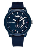 Tommy Hilfiger Denim Quartz Blue Dial Blue Rubber Strap Watch for Men - 1791482 Authentic Buy Shop Now
