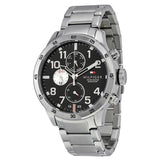 Tommy Hilfiger Cool Sport Multifunction Black Dial Silver Steel Strap Watch for Men - 1791141 Authentic Buy Shop Now