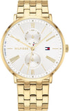Tommy Hilfiger Jenna Quartz White Dial Gold Steel Strap Watch for Women - 1782069 Authentic Buy Shop Now