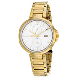 Tommy Hilfiger Angela White Dial Gold Steel Strap Watch for Women - 1782128 Authentic Buy Shop Now