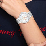 Tommy Hilfiger Joy Chronograph Silver Dial Silver Steel Strap Watch For Women - 1782532 Authentic Buy Shop Now