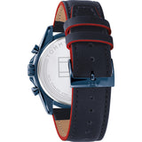 Tommy Hilfiger Parker Chronograph Quartz Blue Dial Blue Leather Strap Watch For Men - 1791839 Authentic Buy Shop Now
