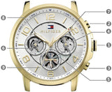 Tommy Hilfiger Keagan Quartz Silver Dial Brown Leather Strap Watch for Men - 1791291 Authentic Buy Shop Now