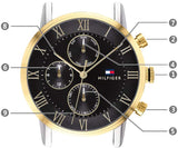 Tommy Hilfiger Analog Black Dial Two Tone Steel Strap Watch for Men - 1791539 Authentic Buy Shop Now