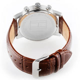 Tommy Hilfiger Kane Chronograph White Dial Brown Leather Strap Watch for Men - 1791400 Authentic Buy Shop Now