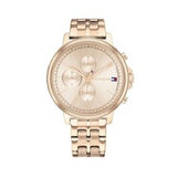Tommy Hilfiger Madison Chronograph Quartz Rose Gold Dial Rose Gold Steel Strap Watch For Women - 1782190 Authentic Buy Shop Now