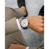 Tommy Hilfiger Bank Multifunction Quartz White Dial Blue Rubber Strap Watch for Men - 1791778 Authentic Buy Shop Now