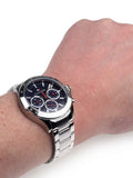 Tommy Hilfiger Hudson Chronograph Quartz Blue Dial Silver Steel Strap Watch For Men - 1791228 Authentic Buy Shop Now
