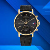 Tommy Hilfiger Daniel Black Dial Black Leather Strap Watch for Men - 1710417 Authentic Buy Shop Now
