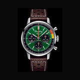 Breitling Top Time B01 Ford Mustang Green Dial Brown Leather Strap Watch for Men - AB01762A1L1X1 Authentic Buy Shop Now