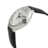 Cartier Ballon Bleu De Cartier Silver Dial Black Leather Strap Watch for Women - WSBB0028 Authentic Buy Shop Now