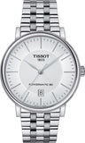 Tissot T Classic Carson Premium Powermatic 80 White Dial Silver Steel Strap Watch For Men - T122.407.11.031.00 Authentic Buy Shop Now
