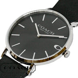 Coach Charles Black Dial Black Leather Strap Watch for Men - 14602149 Authentic Buy Shop Now