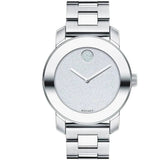 Movado Bold Ceramic Silver Dial Silver Steel Strap Watch for Women - 3600638 Authentic Buy Shop Now
