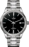 Tudor Style Automatic Black Dial Silver Steel Strap Watch for Men - M12710-0003 Authentic Buy Shop Now