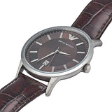 Emporio Armani Renato Classic Brown Dial Brown Leather Strap Watch For Men - AR2413 Authentic Buy Shop Now