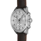 Tissot T Sport Chrono XL Classic Silver Dial Brown Leather Strap Watch For Men - T116.617.16.037.00 Authentic Buy Shop Now