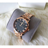 Michael Kors Noire Black Dial Rose Gold Steel Strap Watch for Women - MK3585 Authentic Buy Shop Now
