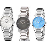 Calvin Klein City Mother of Pearl Blue Dial Silver Steel Strap Watch for Women - K2G2314X Authentic Buy Shop Now