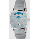 Gucci Grip Quartz Silver Dial Silver Steel Strap Watch For Women - YA157437 Authentic Buy Shop Now