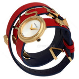 Versace V-Flare Quartz Silver Dial Red Leather Strap Watch for Women - VEBN00418 Authentic Buy Shop Now