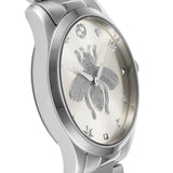 Gucci G Timeless Silver Dial Silver Steel Strap Watch For Women - YA1264126 Authentic Buy Shop Now