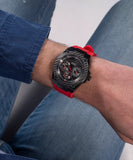Guess Legacy Black Dial Red Silicone Strap Watch for Men - W1049G6 Authentic Buy Shop Now