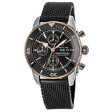 Breitling Superocean Heritage Chronograph 44 Black Dial Black Mesh Bracelet Watch for Men - U13313121B1S1 Authentic Buy Shop Now
