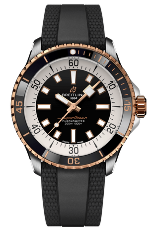 Breitling Superocean Automatic 42 Black Dial Black Rubber Strap Watch for Men - U17375211B1S1 Authentic Buy Shop Now