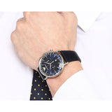 Emporio Armani Aviator Blue Dial Blue Leather Strap Watch For Men - AR11105 Authentic Buy Shop Now