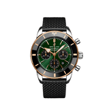 Breitling Superocean Heritage B01 Chronograph 44 Limited Edition Green Dial Black Mesh Bracelet Watch for Women - UB01622A1L1S1 Authentic Buy Shop Now