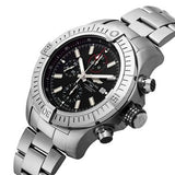 Breitling Super Avenger Chronograph 48 Black Dial Silver Steel Strap Watch for Men - A13375101B1A1 Authentic Buy Shop Now