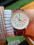 Breitling Navitimer 1 Automatic 41mm White Dial Brown Leather Strap Mens Watch - A17326211G1P1 Authentic Buy Shop Now
