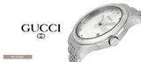 Gucci G Timeless Diamonds Silver Dial Silver Steel Strap Watch For Men - YA126407 Authentic Buy Shop Now