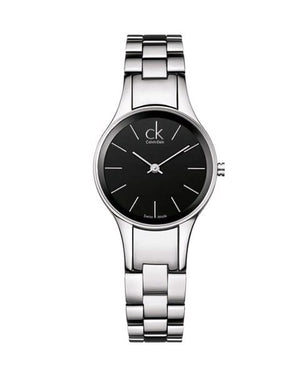 Calvin Klein Simplicity Black Dial Silver Steel Strap Watch for Women - K4323130 Authentic Buy Shop Now