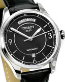 Tissot T One Automatic Black Dial Black Leather Strap Watch For Men - T038.430.16.057.00 Authentic Buy Shop Now