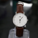 Daniel Wellington Classy St Mawes White Dial Brown Leather Strap Watch For Women - DW00100067 Authentic Buy Shop Now