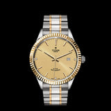 Tudor Style Automatic Diamonds Gold Dial Two Tone Steel Strap Watch for Men - M12713-0007 Authentic Buy Shop Now