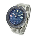 Breitling Superocean Heritage '57 Special Edition II Blue Dial Silver Mesh Bracelet Watch for Men - A103702A1C1A1 Authentic Buy Shop Now