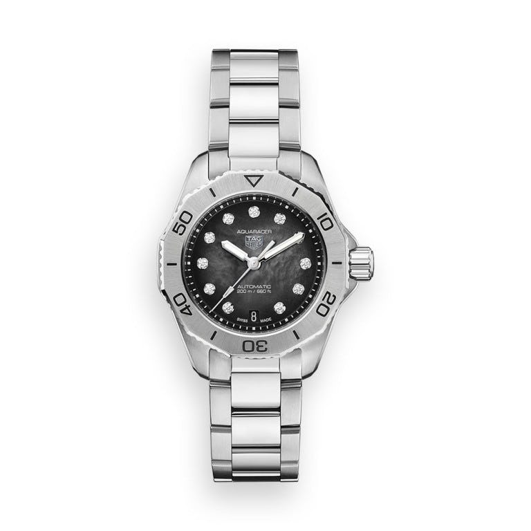 Tag Heuer Aquaracer Professional 200 Automatic Black Dial Silver Steel Strap Watch for Men - WBP2410.BA0622 Authentic Buy Shop Now