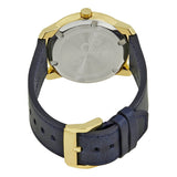 Movado Bold Gold Dial Blue Leather Strap Watch For Men - 3600469 Authentic Buy Shop Now