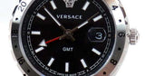 Versace Hellenyium GMT Black Dial Silver Steel Strap Watch for Men - V11020015 Authentic Buy Shop Now