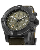 Breitling Avenger Chronograph 45mm Green Dial Green Nylon Strap Watch for Men - V13317101L1X1 Authentic Buy Shop Now
