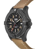 Breitling Avenger Automatic GMT 45 Black Dial Brown Nylon Strap Watch for Men - V32395101B1X1 Authentic Buy Shop Now