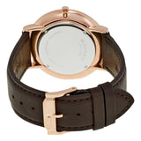 Movado Ultra Slim White Dial Brown Leather Strap Watch For Men - 0607089 Authentic Buy Shop Now