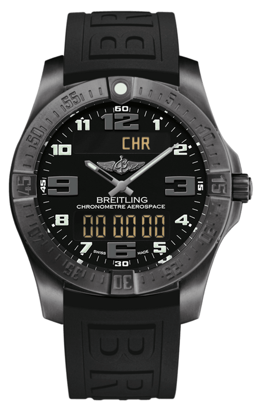 Breitling Aerospace Evo Black Dial Black Rubber Strap Watch for Men - V79363101B1S1 Authentic Buy Shop Now