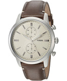 Fossil Townsman Chronograph White Dial Brown Leather Strap Watch for Men - FS5350 Authentic Buy Shop Now