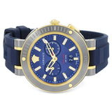 Versace V Extreme Chronograph Blue & Gold Tone Dial Blue Rubber Strap Watch for Men - VCN010017 Authentic Buy Shop Now